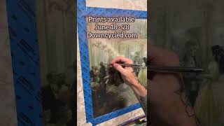 I painted Labyrinth into thrifted art. Prints available June 18 - 28. Downcycled.com