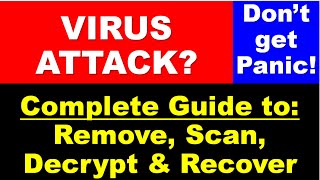 How to Remove Virus from PC | Ransomware Virus Attack | Malware Removal tools | Virus Removal Tools