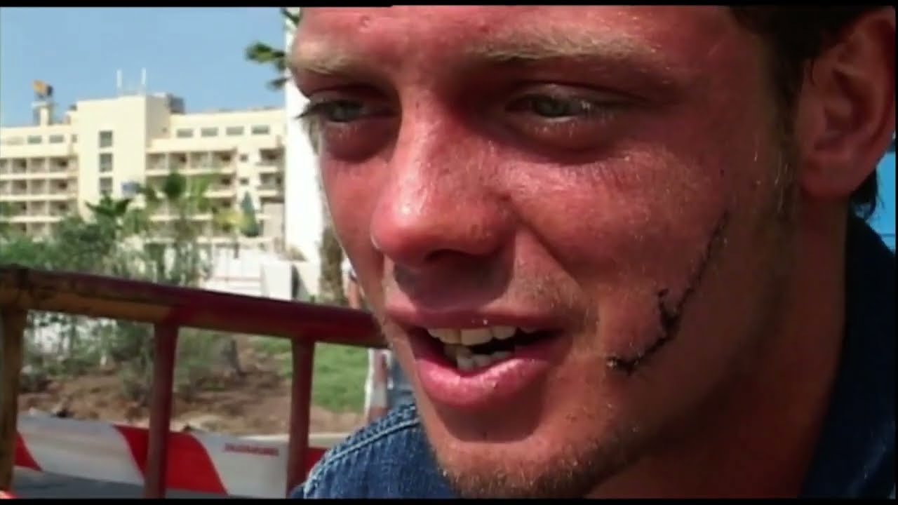 Drunken chaos on the strip of Playa de las Americas, Tenerife as cops try to control unruly Brits