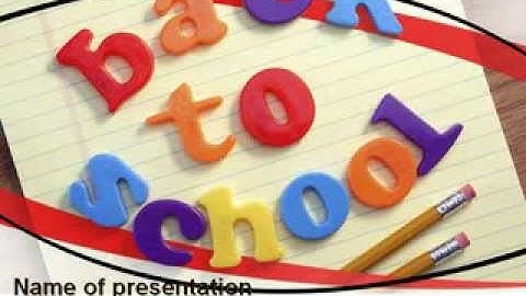 Back-to-School Season PowerPoint Template by PoweredTemplate.com