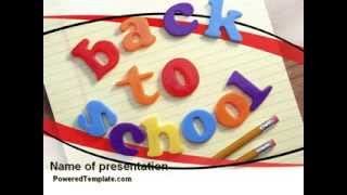 Back-to-School Season PowerPoint Template by PoweredTemplate.com