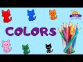 Lets learn the colors  cartoon animation color songs for children cbse lkg
