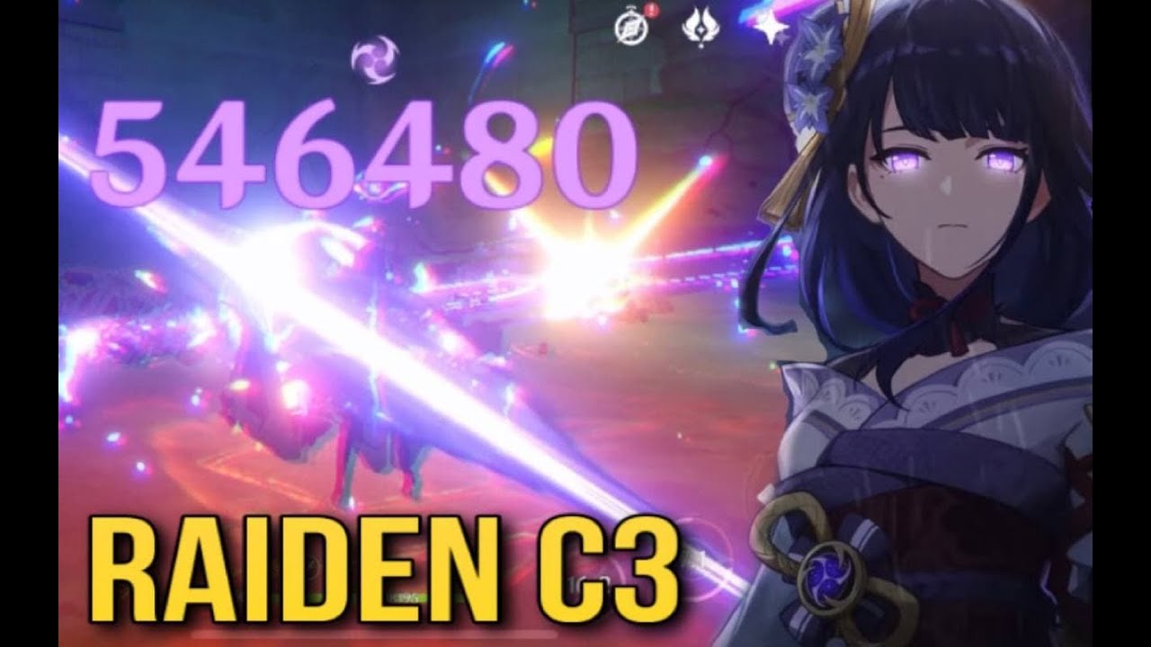 Raiden Shogun C3 Level 90 Showcase - YouTube