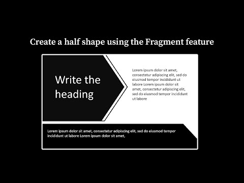How to create a half shape using the Fragment feature in PowerPoint?