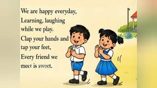 My English Book - Grade Three - Poem -1 We Are Happy Everyday/ Std - 3 /Singer - Harsh Palkar