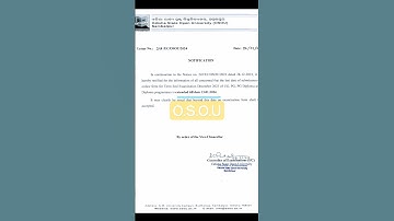 osou form fillup last date extended 2024