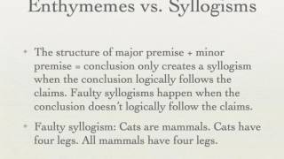 ENGH 302 M01 | ENGH 302 M03: Week 1: Introduction to Enthymemes, Part 2
