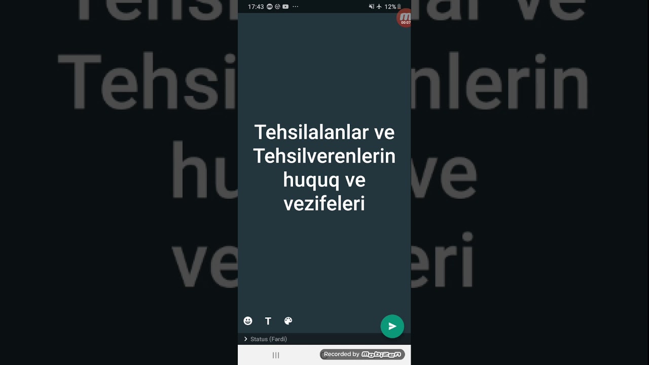 Tehsilalan ve Tehsilverenlerin huquq ve vezifeleri( umid ediremki, komeyinize yarayacaq)