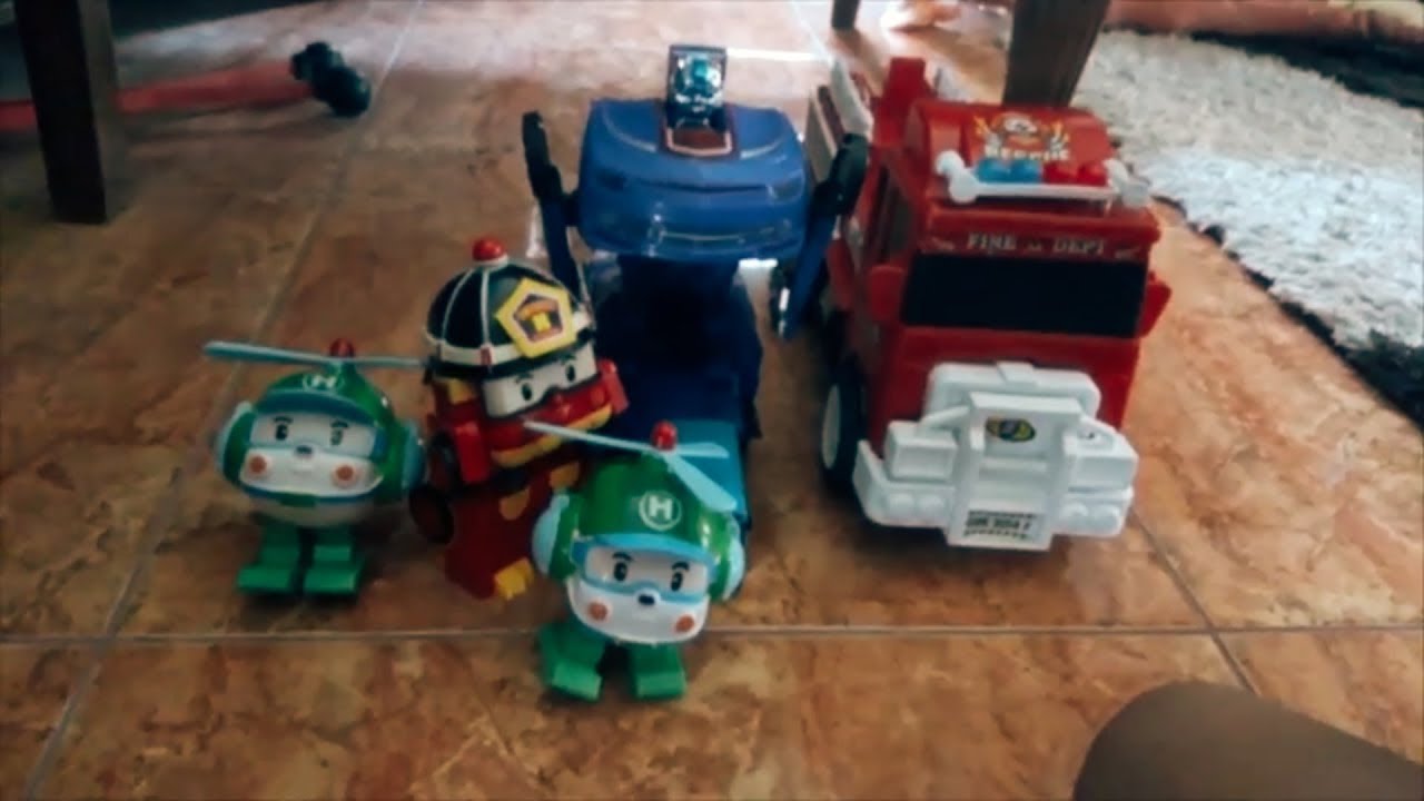Bermain Mainan Anak Mobil Jadi Robotbus Kecil Tayo RTV Robocar