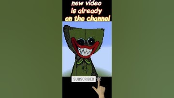 Minecraft Pixel art 💫 (Green Huggy Wuggy) NOOB VS PRO VS HACKER #shorts