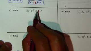 Algebra 1 - Chapter 9 Review Sections 1 - 3