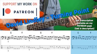 David Lindley - Turning Point (Bass cover with tabs) screenshot 2