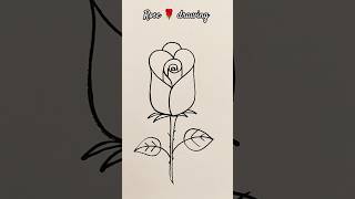 Rose flower drawing step by step #draw #flower #shorts #shortsfeed