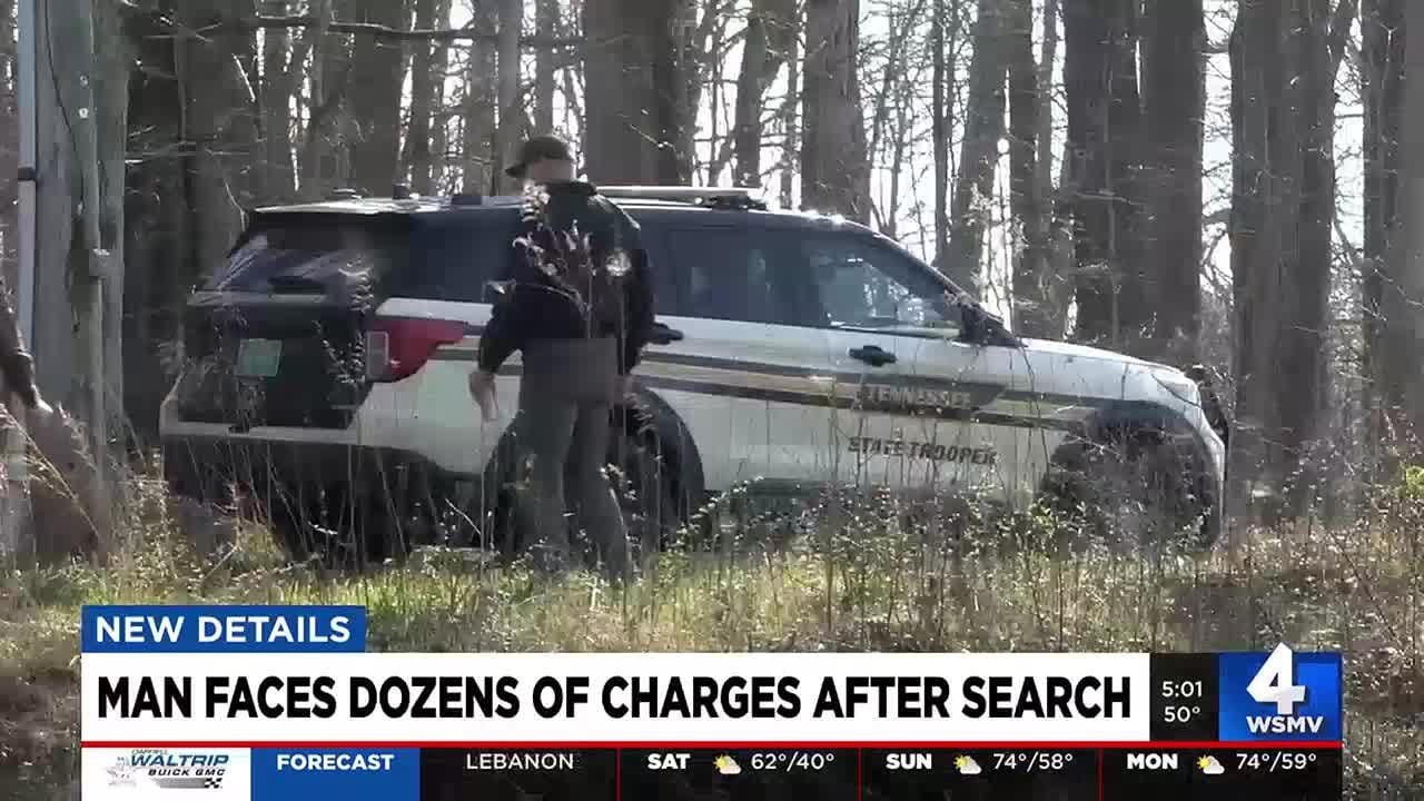 Man faces dozens of charges after search - YouTube