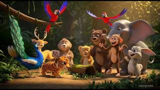 Sad story Monkey and rabbit Ai animation vidio kid cartoon vidio aividio