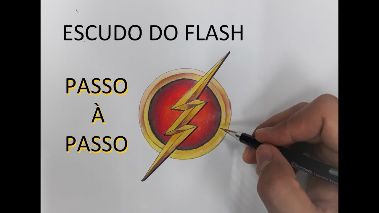 Como desenhar o símbolo do Flash realista - passo a passo (fácil) - YouTube