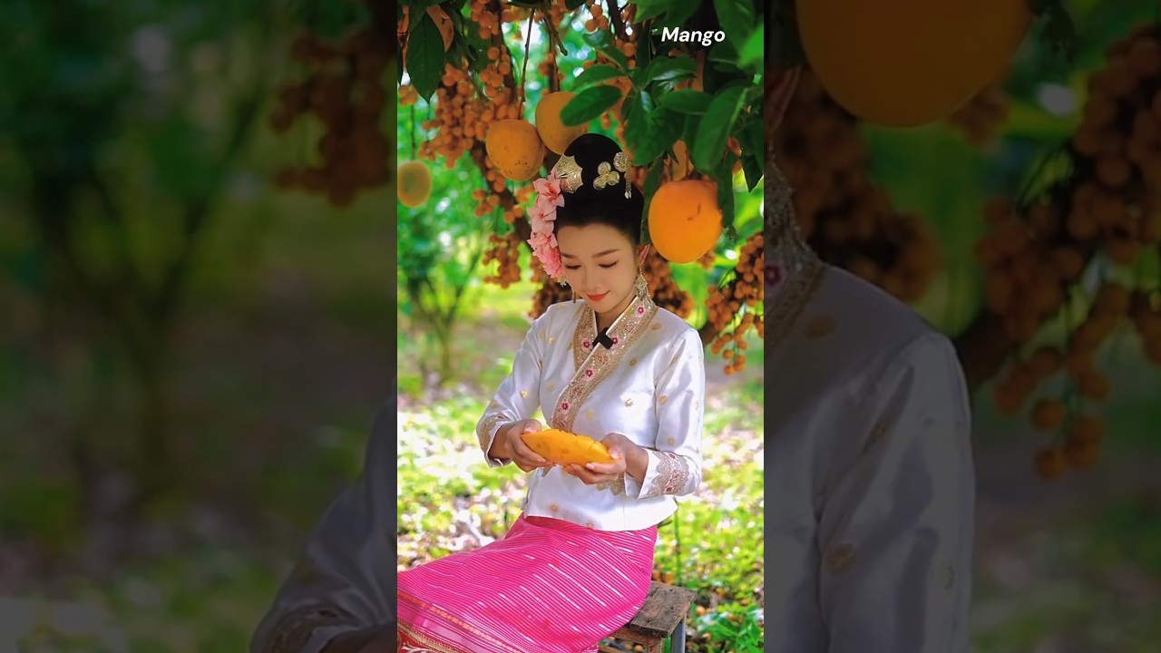 Enjoy beautiful nature with garden fresh mango fruit 🥭🍎🍊🍇