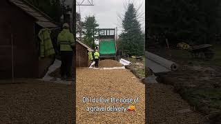 For the ASMR crowd… gravel delivery edition #asmr #property #landscaping #developer