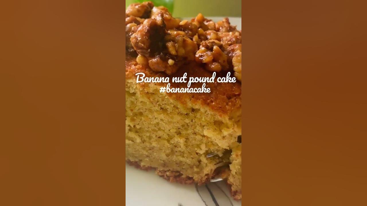 Bananas nut pound cake #shortvideo #recetasfácil 🔽#postresfacil #delicious