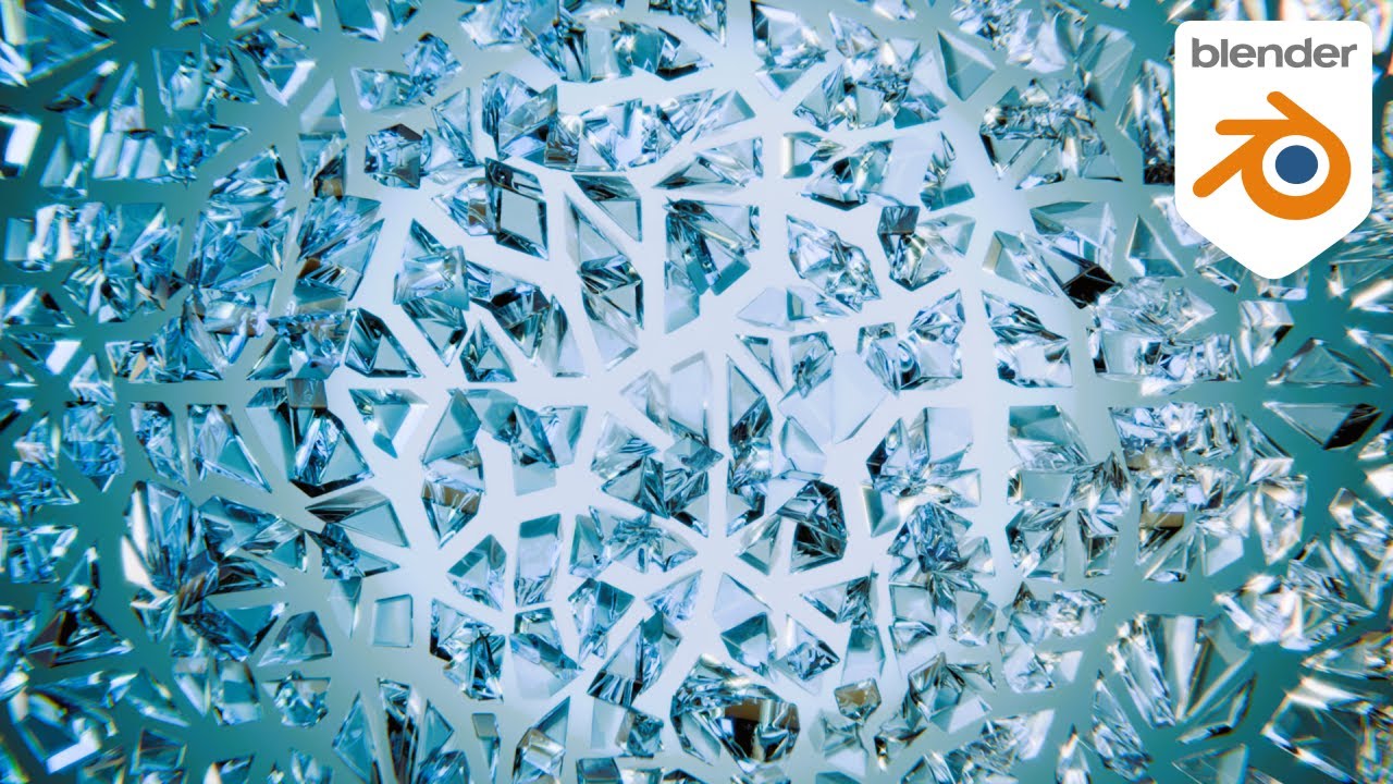 Abstract GLASS CRYSTALS In Blender 3D - Tutorial