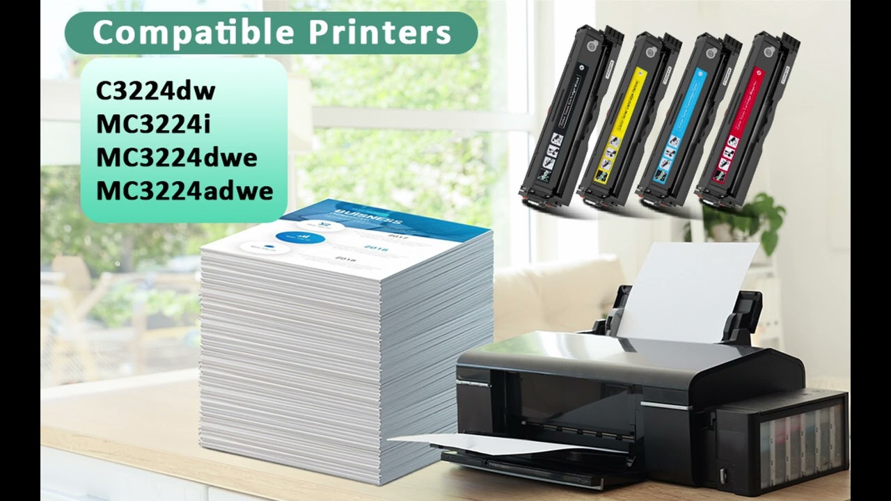 ANNGELAS C320010, C320020, C320030, C320040 Toner Cartridges for Lexmark MC3224 Printers