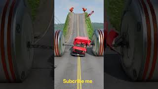 🚗 Car & Ambulance Van vs Chained Hydraulic Crusher | BeamNG.drive