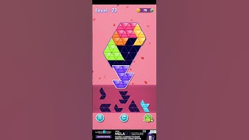 Block triangle puzzle  6 mania   level 23.          Please.   Subscribe thank-you