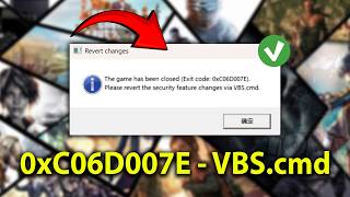 Revert Changes - Come risolvere "(Exit code: 0xC06D007E)" Error VBS.cmd - TUTORIAL ILLUSTRATIVO