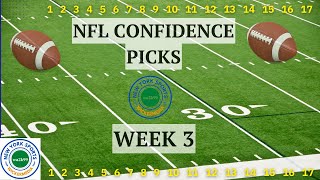 Week 3 NFL CONFIDENCE PICKS!