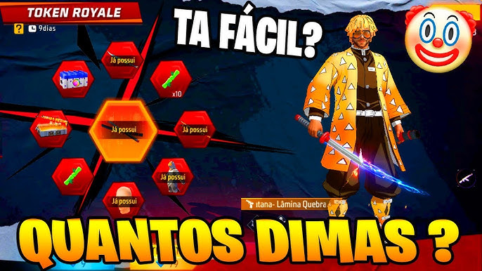 PEGANDO TANJIRO ANTECIPADO!!! TORRE DE TOKENS DEMON SLAYER - NOVO EVENTO -  NOVIDADES FREE FIRE 