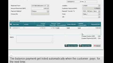 How can i record Customer Partial Payment ?