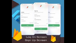 Groceries App --Log In Screen, Sign Up Screen Flutter Speed Code with backend ( Firebase ) -- part-3
