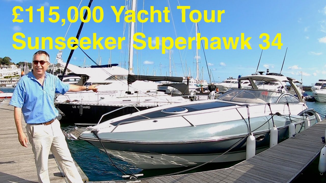£115,000 Yacht Tour : 1998 Sunseeker Superhawk 34