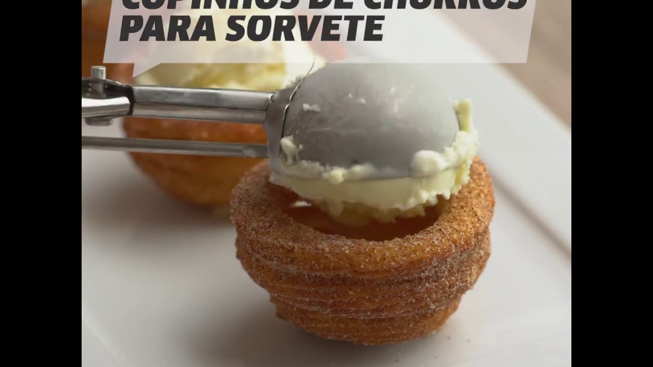 COPINHO DE CHURROS PARA SORVETE #RECEITA #VIXHUM