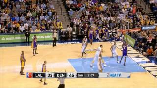 JaVale McGee's improving defense - Lakers at Nuggets 2013 02 25