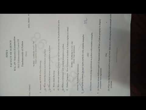 KU sem 4 python model paper