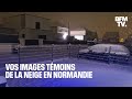 Ref:PRftdd0nKwM Caen, Cabourg, Sarceaux... Vos images t�moins de la neige en Normandie dans la nuit de ce mardi