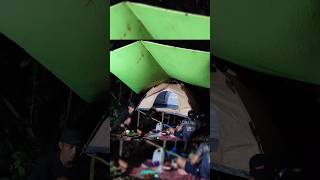 Camping in the rain #camping #bushcraft #outdoor #ASMR #rainsound