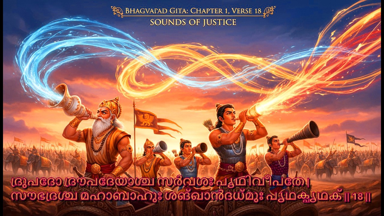 ഭഗവദ്ഗീത അദ്ധ്യായം:1 ശ്ലോകം:18- വ്യത്യസ്തമായ ഒരു സമീപനം