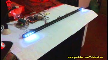 pic microcontroller pwm Knight rider dual side 10 led moving - 40led 5 ic 74HC595