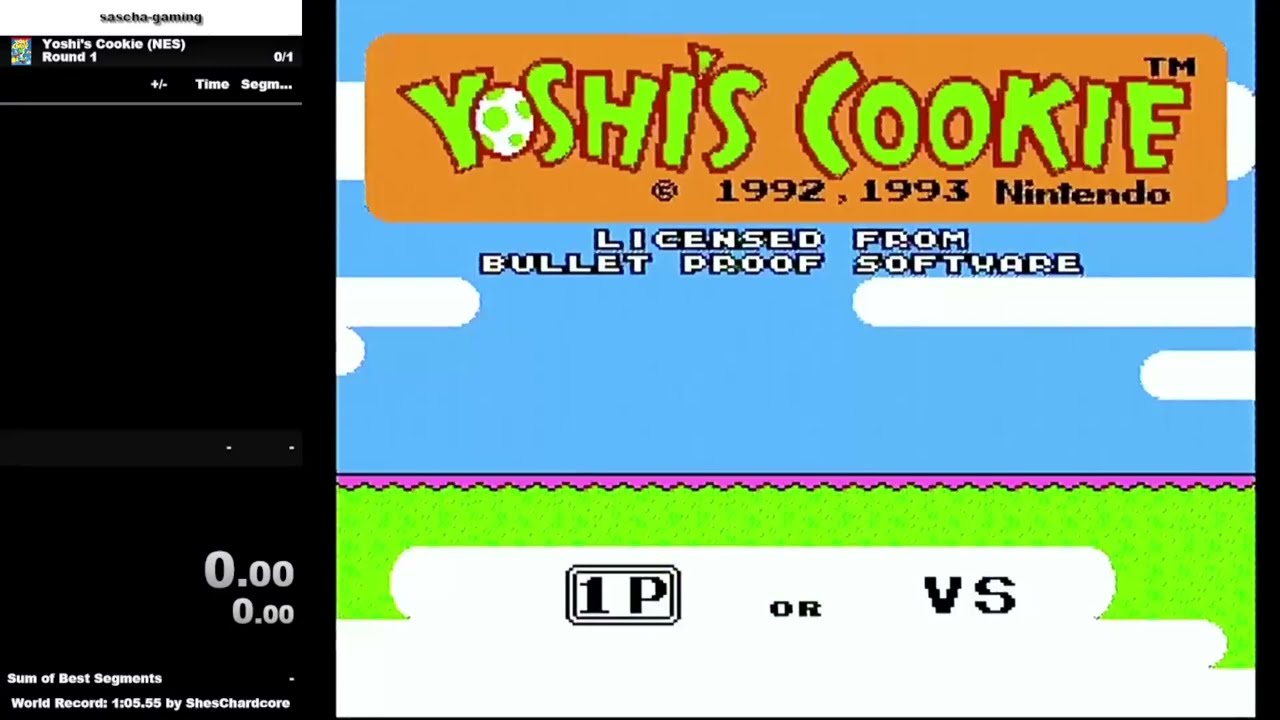 SPEEDRUN | Yoshi's Cookie (NES) | Round 1 in 3min:20sec (111/714)