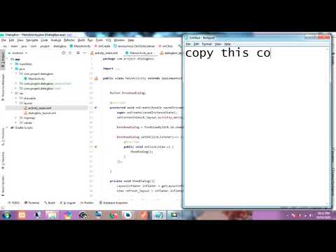 Android Studio Layout Inflater or Dialog box part 1 2021