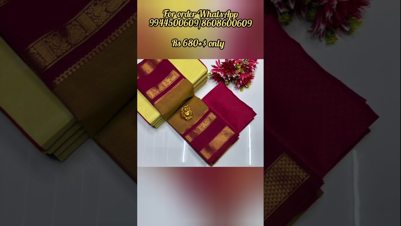 Richlook chettinad cotton sarees 💫