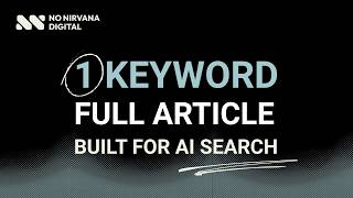 AEO Content Generator: Create Blogs Built for AI Search Update