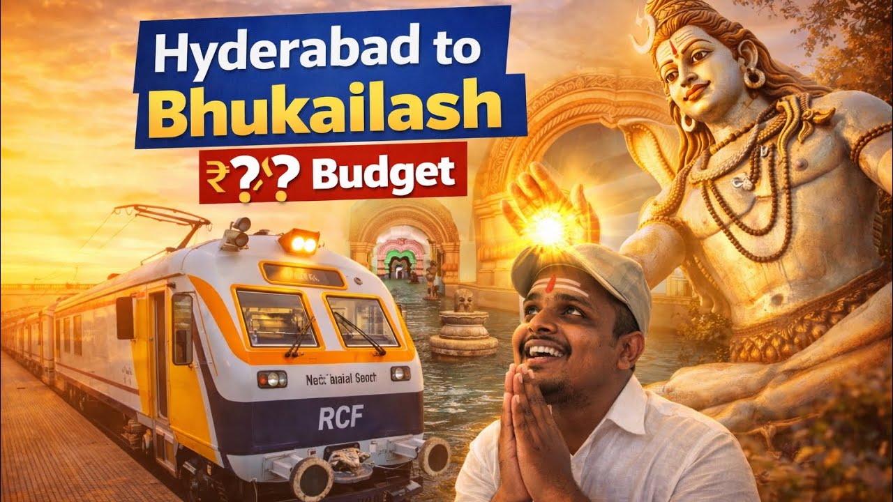 Hyderabad to Bhukailash in budget. #train #vlog #bhukailashtemple #budget #onedaytrip 