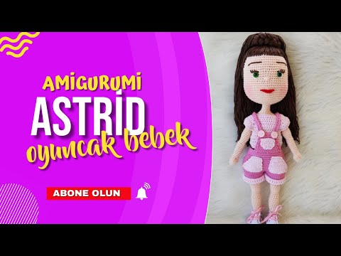 Amigurumi Astrid Bebek 37 cm - El Yapımı Organik Örgü Oyuncak