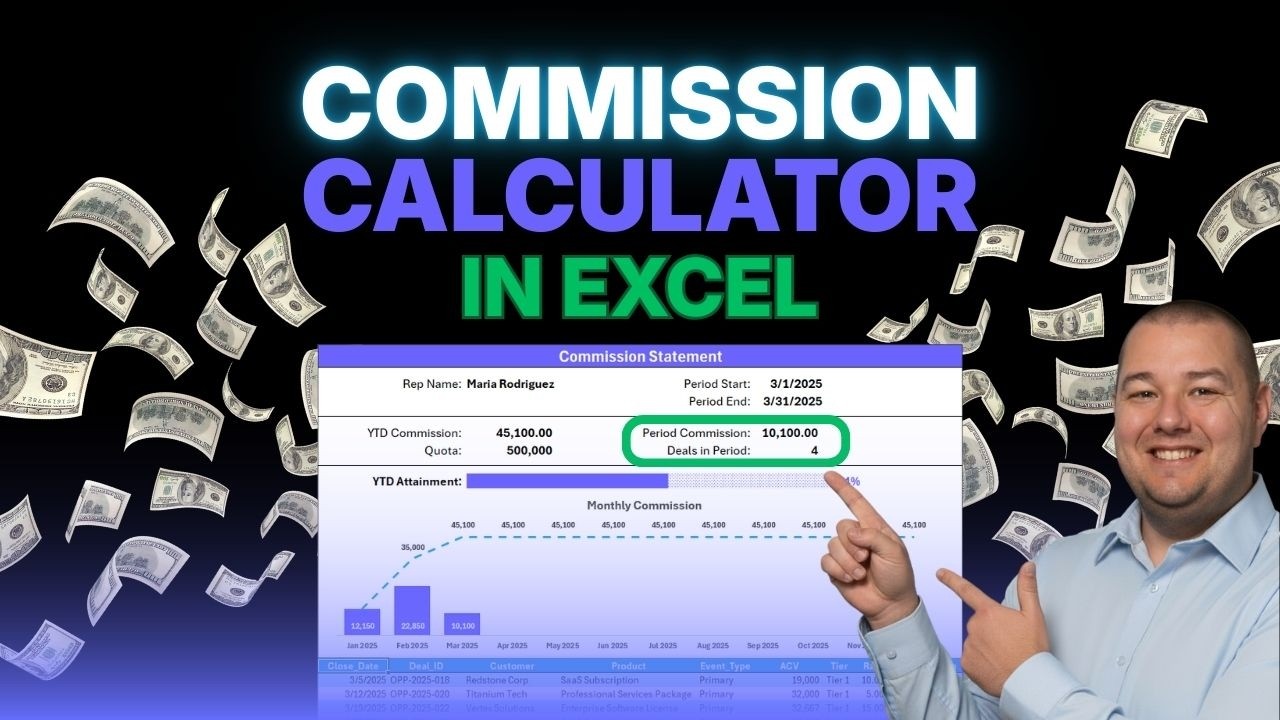 Excel Sales Commission Calculator Template - How to calculate sales commissions in Excel