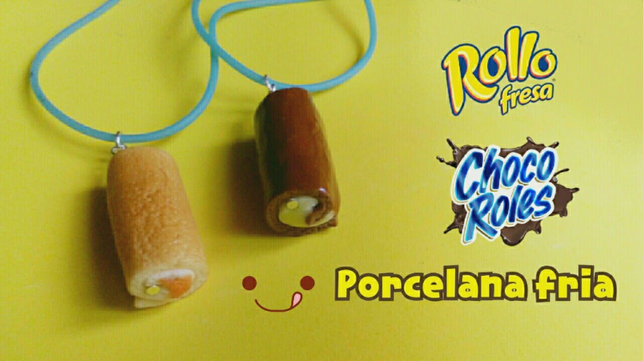 Como hacer un Chocorol y rollo de fresa PORCELANA FRIA