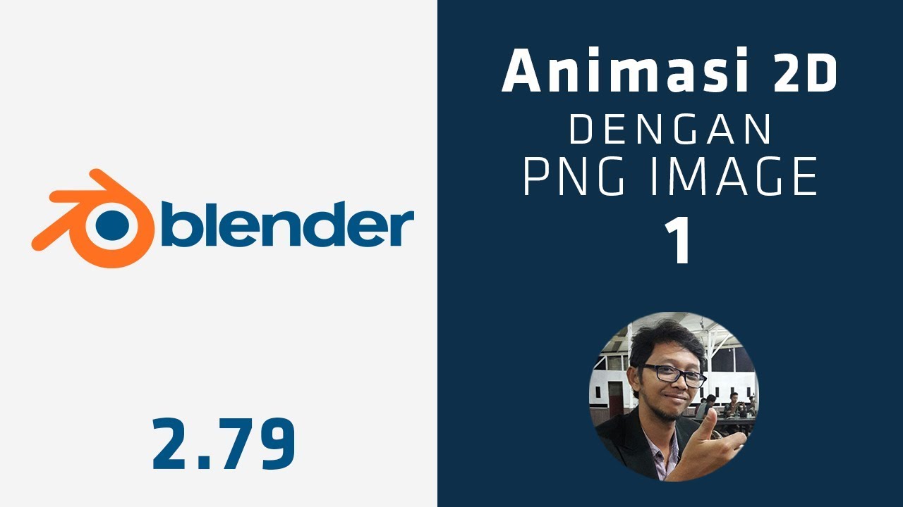 3D Blender Tutorial Indonesia  animasi  2d  dengan PNG 