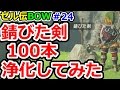 ゼルダの伝説ブレスオブザワイルドその24 激レア武器を求めて錆びた剣100本浄化!!!